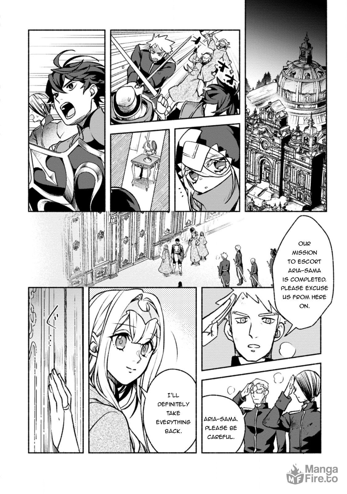 Sono Monban, Saikyou Nitsuki: Tsuihou Sareta Bougyo Ryoku 9999 no Senshi, Outo no Monban Toshite Musou Suru – Chapter 29 page 14