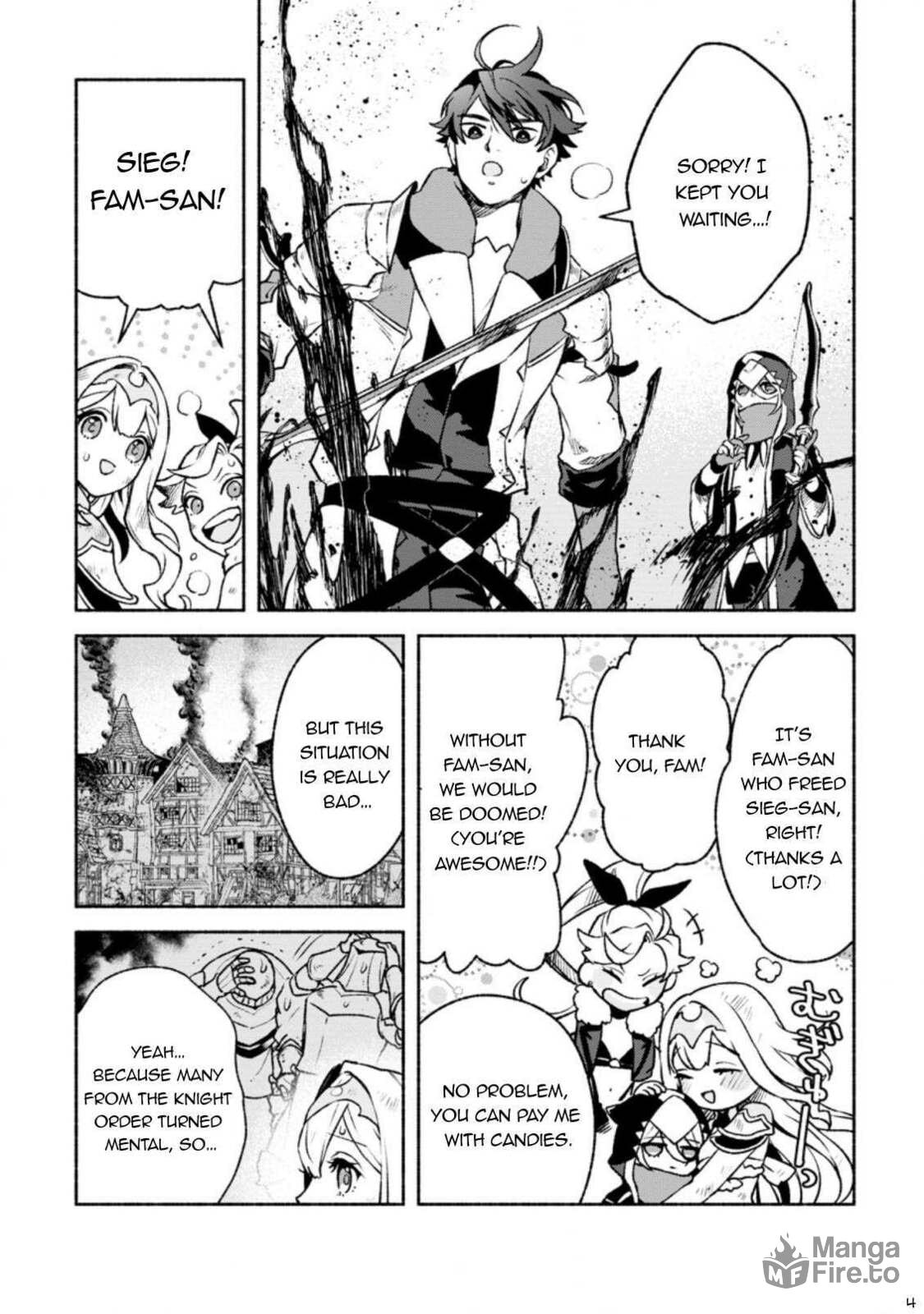 Sono Monban, Saikyou Nitsuki: Tsuihou Sareta Bougyo Ryoku 9999 no Senshi, Outo no Monban Toshite Musou Suru – Chapter 19 page 4