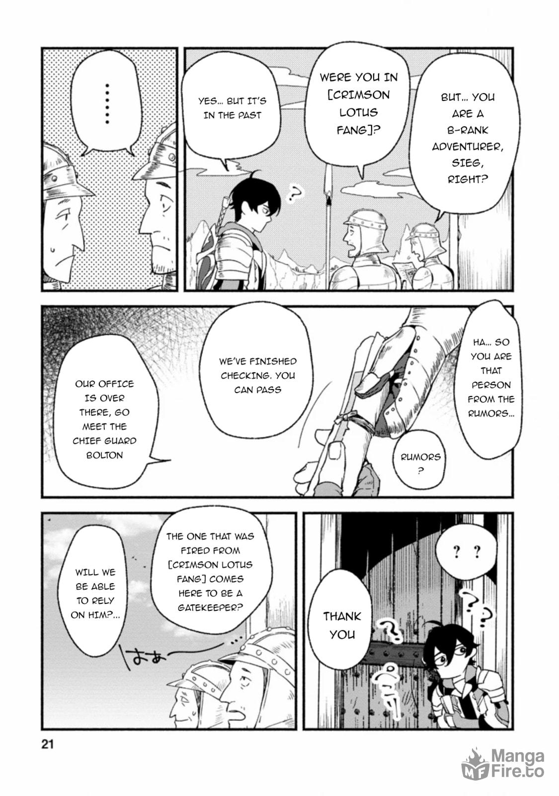 Sono Monban, Saikyou Nitsuki: Tsuihou Sareta Bougyo Ryoku 9999 no Senshi, Outo no Monban Toshite Musou Suru – Chapter 1 page 19