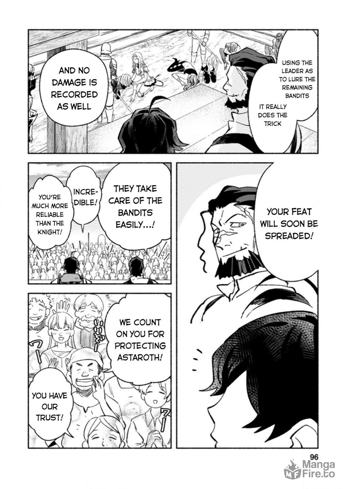 Sono Monban, Saikyou Nitsuki: Tsuihou Sareta Bougyo Ryoku 9999 no Senshi, Outo no Monban Toshite Musou Suru – Chapter 8 page 34