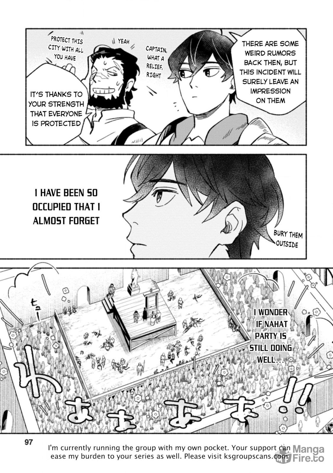 Sono Monban, Saikyou Nitsuki: Tsuihou Sareta Bougyo Ryoku 9999 no Senshi, Outo no Monban Toshite Musou Suru – Chapter 8 page 35