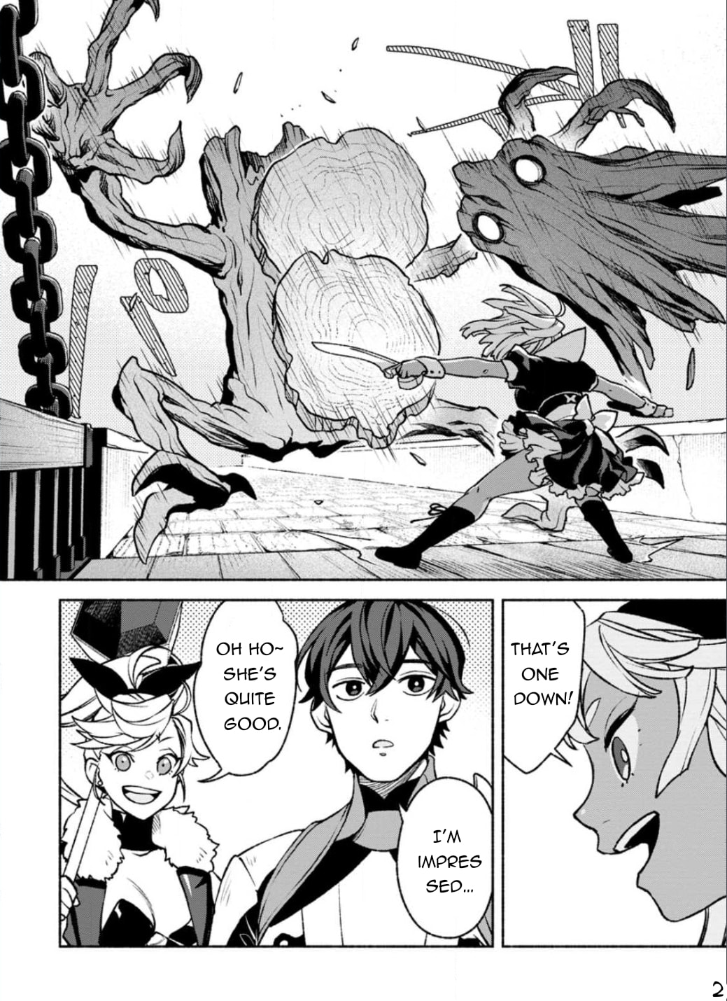 Sono Monban, Saikyou Nitsuki: Tsuihou Sareta Bougyo Ryoku 9999 no Senshi, Outo no Monban Toshite Musou Suru – Chapter 23 page 12