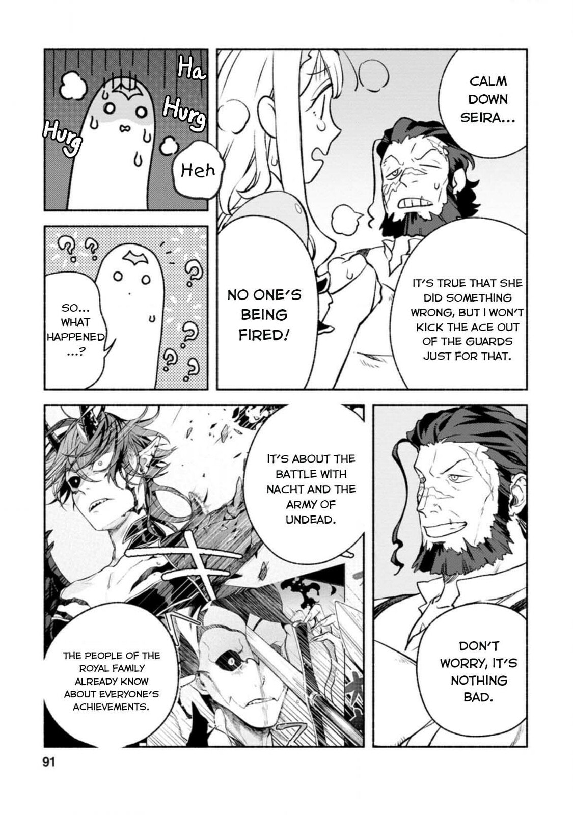 Sono Monban, Saikyou Nitsuki: Tsuihou Sareta Bougyo Ryoku 9999 no Senshi, Outo no Monban Toshite Musou Suru – Chapter 13 page 27