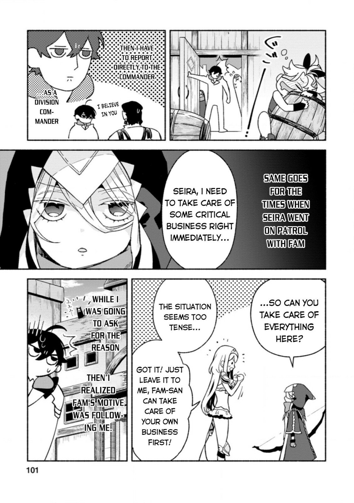 Sono Monban, Saikyou Nitsuki: Tsuihou Sareta Bougyo Ryoku 9999 no Senshi, Outo no Monban Toshite Musou Suru – Chapter 9 page 3