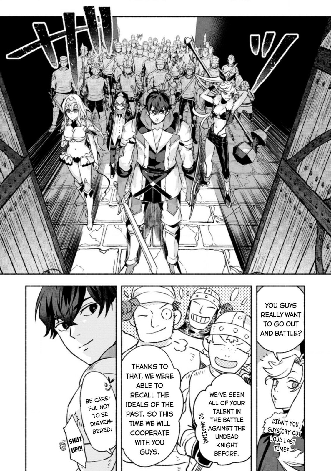 Sono Monban, Saikyou Nitsuki: Tsuihou Sareta Bougyo Ryoku 9999 no Senshi, Outo no Monban Toshite Musou Suru – Chapter 11 page 27