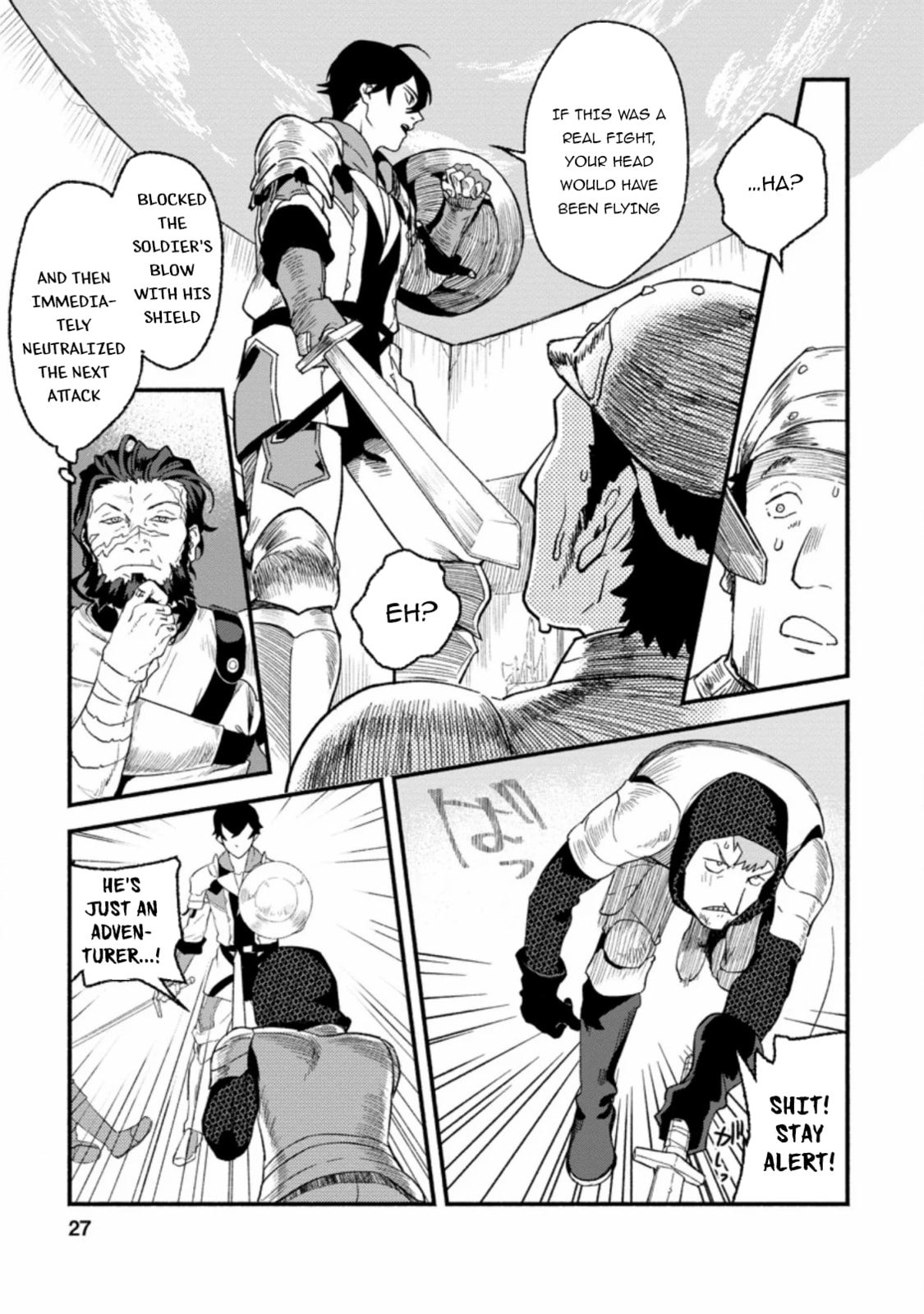 Sono Monban, Saikyou Nitsuki: Tsuihou Sareta Bougyo Ryoku 9999 no Senshi, Outo no Monban Toshite Musou Suru – Chapter 1 page 25